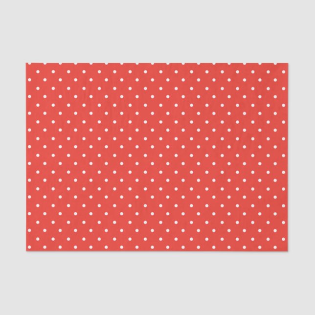 Papel De Seda Seamless red background polka dot pattern (Anverso)