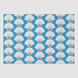 Papel De Seda Seashell Beach Ocean Blue