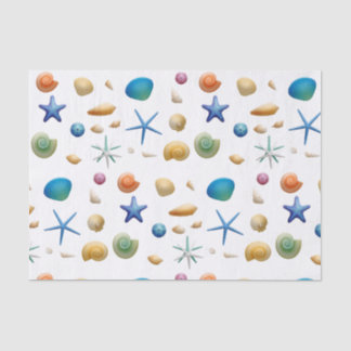 Papel De Seda Seashells multicolores