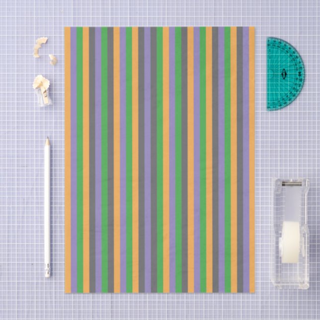 Papel De Seda Secondary Whimsy Striped Tissue Paper (Artesanía)