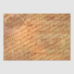 Papel De Seda Secuencia de comandos vintage en la antigua letra 