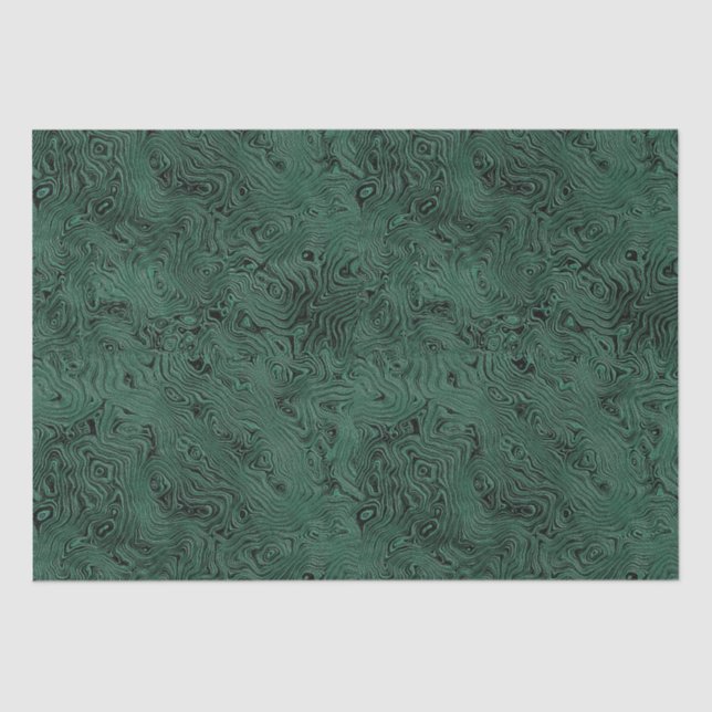 Papel De Seda Seda Moire Pequeño Patrón en Verde Bosque (Anverso)