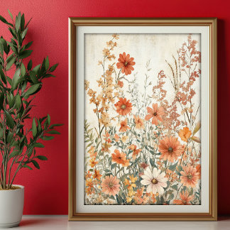 Papel De Seda Seidenpapier Decoupage Herbst Wildblumen Var06