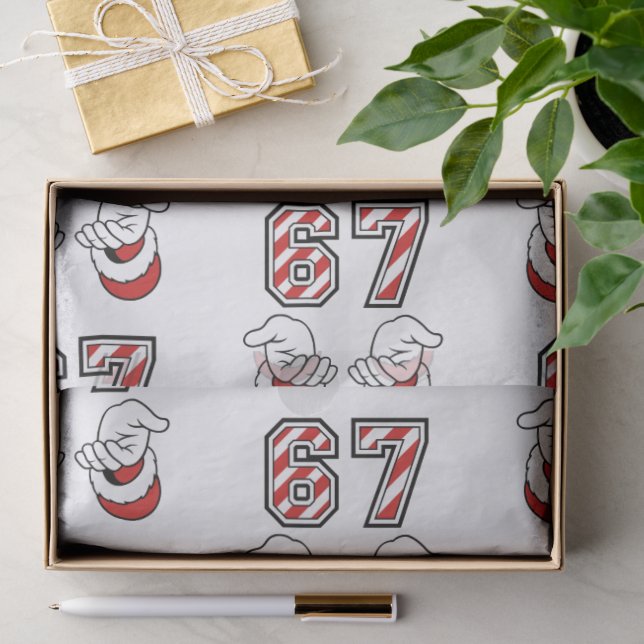 Papel De Seda Seis Siete 67 6 7 Meme de Navidad Fiesta (Regalo )