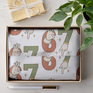 Papel De Seda Seis Siete 67 6 7 Navidad Santa Elfo Meme