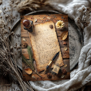 Papel De Seda Sello de pluma de letra rústica occidental antigua