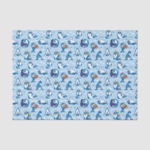 Papel De Seda Sellos de bebé azul