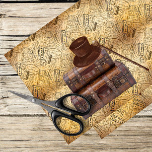 Papel De Seda sellos de pasaporte, equipajes - diseño vintage de
