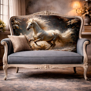 Papel De Seda Semental Blanco Dorado Bosque Encantado Decoupage