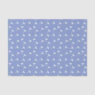 Papel De Seda Semillas del diente de león que flotan en azul