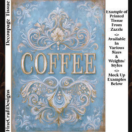 Papel De Seda Señal de Café de Café de Estilo Francés Deslucido 