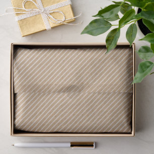 Papel De Seda Sencillas Líneas Blancas En Faux Rustic Kraft