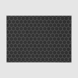 Papel De Seda Sencillo Y Elegante Patrón De Honeycomb Negro Y Gr