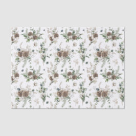 Papel De Seda Sencillos Navidades de acuarela de vegetación de g