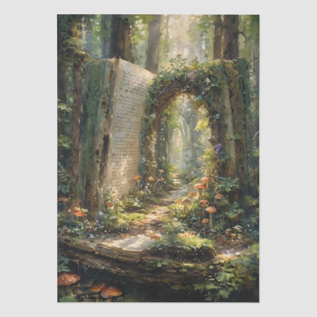 Papel De Seda Sendero del Bosque de Cuentos (Anverso)