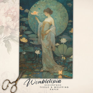 Papel De Seda Señora encantada en una página mágica de Lotus Gar