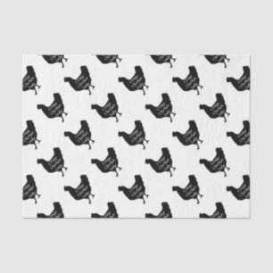 Papel De Seda Señora loca linda Chicken Silhouette del pollo