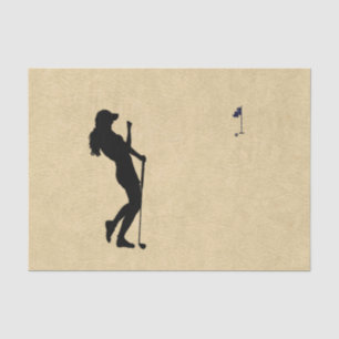 Papel De Seda Señoras de cuero de golf