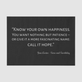 Papel De Seda Sense And Sensibility Quote I