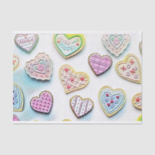 Papel De Seda Sentidos corazones alegres y coloridos dibujos