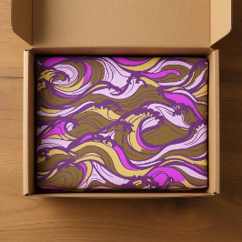 Papel De Seda Sepia Abstract Pebble Bean Repeating Pattern