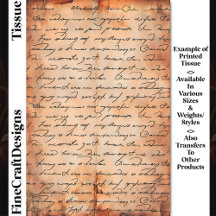 Sepia Aged Paper Elegant Writing DC8c Decoupage