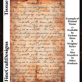 Papel De Seda Sepia Aged Paper Elegant Writing DC8c Decoupage