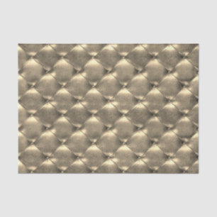 Papel De Seda Sepia Gold Luxury Metallic Tufted Leather