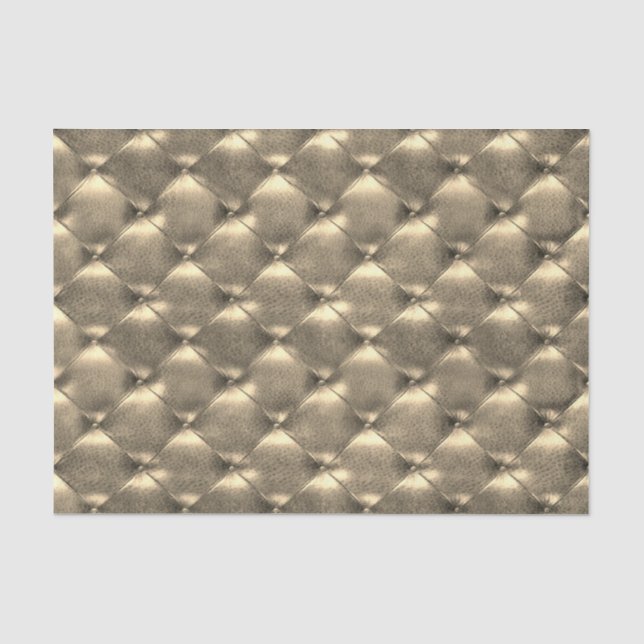 Papel De Seda Sepia Gold Luxury Metallic Tufted Leather (Anverso)