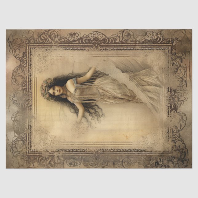 Papel De Seda Sepia, la Chica gitana de BoHo descompuesta (Anverso)