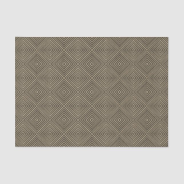 Papel De Seda Sepia Tone Hypnotic Diamond Moderno Pop Art (Anverso)