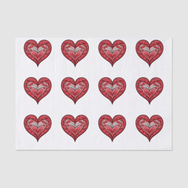 Papel De Seda Ser Míos Corazones (Anverso)