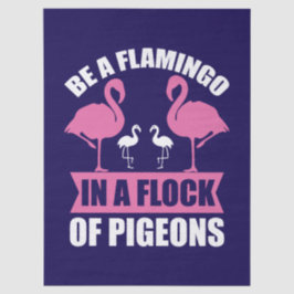 Papel De Seda Ser Un Flamenco En Una Bandada De Palomas