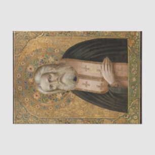 Papel De Seda Seraphim de Sarov Icono Cristiano Ortodoxo