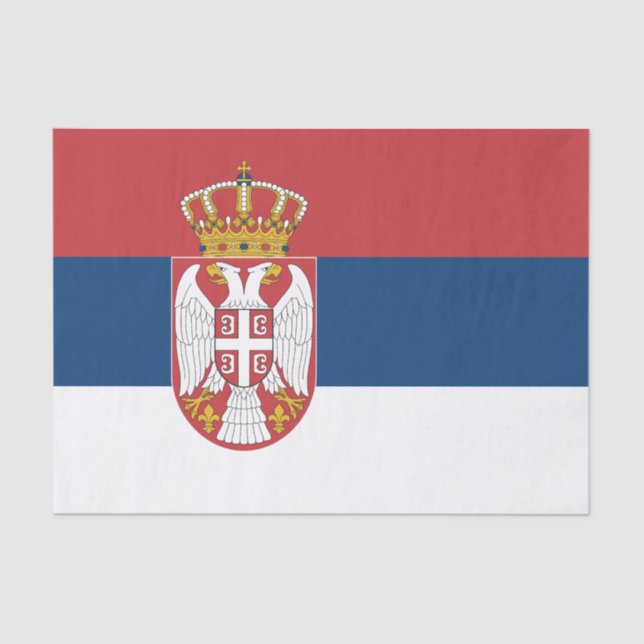 Papel De Seda Serbia Flag (Anverso)