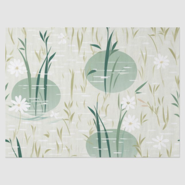 Papel De Seda Serena Flor de Bambú Asiática  (10) (Anverso)