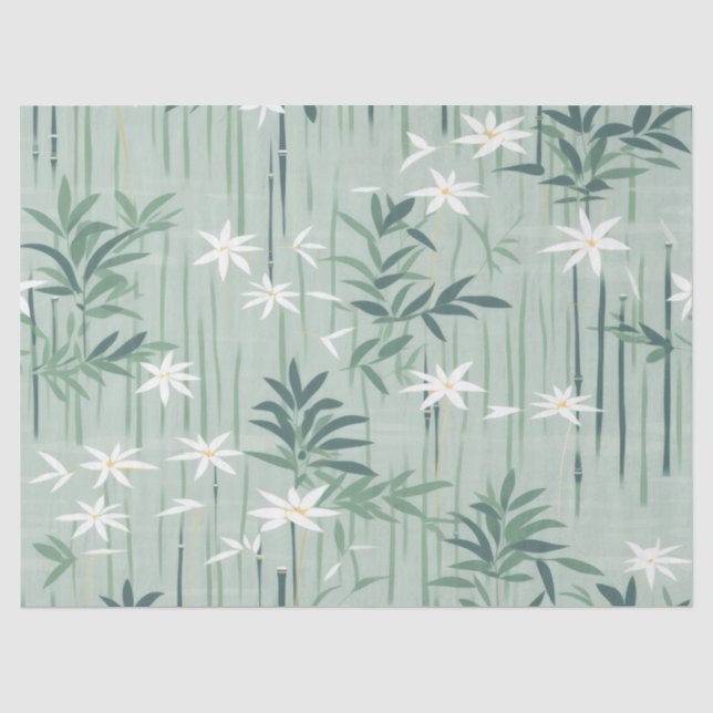 Papel De Seda Serena Flor de Bambú Asiática  (4) (Anverso)