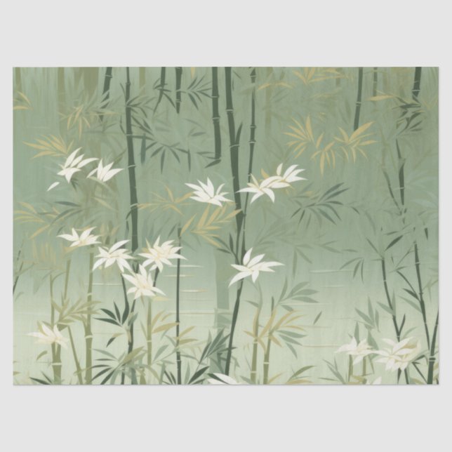 Papel De Seda Serena Flor de Bambú Asiática  (6) (Anverso)