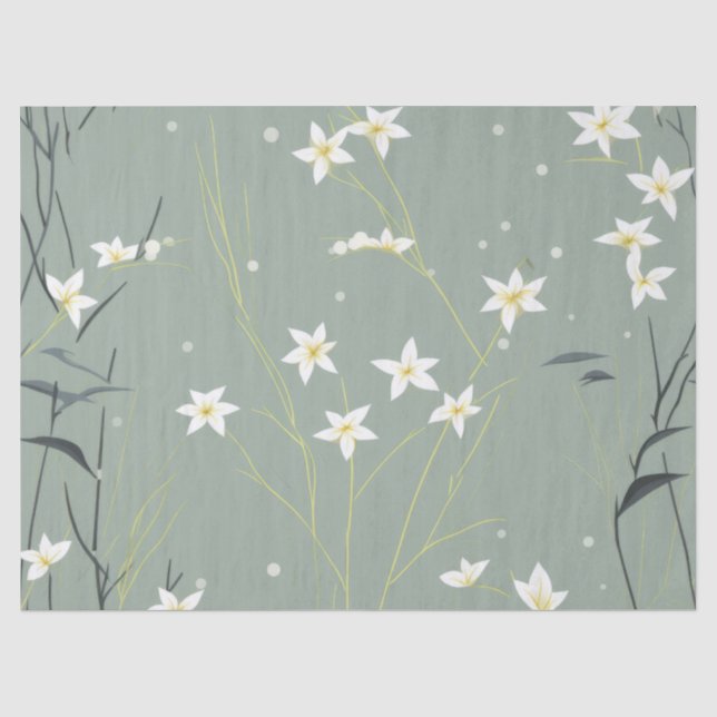 Papel De Seda Serena Flor de Bambú Asiática  (8) (Anverso)