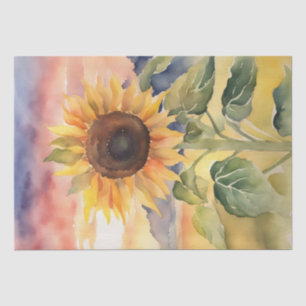 Papel De Seda Serenade de girasol en la Decoración de las Acuare