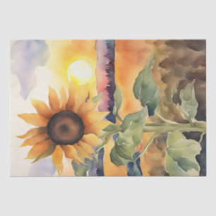 Papel De Seda Serenade de girasol en la Decoración de las Acuare
