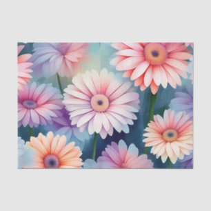 Papel De Seda Serene Gerbera Daisies En Acuarela