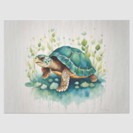 Papel De Seda Serenidad de la tortuga de jardín