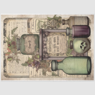 Papel De Seda Serie 2 de diseño de poción de bruja vintage