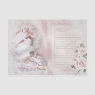 Papel De Seda Serie 5 de diseño de bailarina romántica