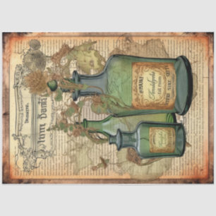 Papel De Seda Serie 5 de diseño de poción de bruja vintage