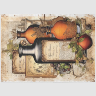 Papel De Seda Serie 8 de diseño de poción de bruja vintage