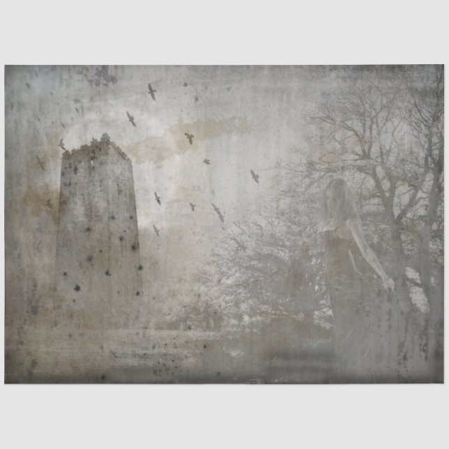 Papel De Seda Serie Castillo Gótico Diseño 2 (Anverso)