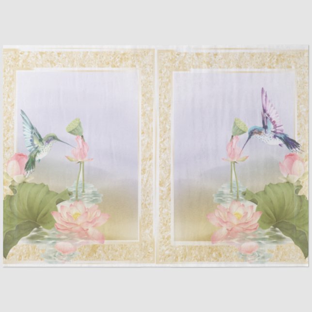 Papel De Seda Serie Colibríes Diseño 2 (Anverso)
