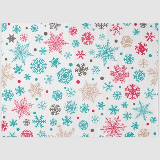 Papel De Seda Serie Copo de Nieve 16 Diseño 5 (Anverso)